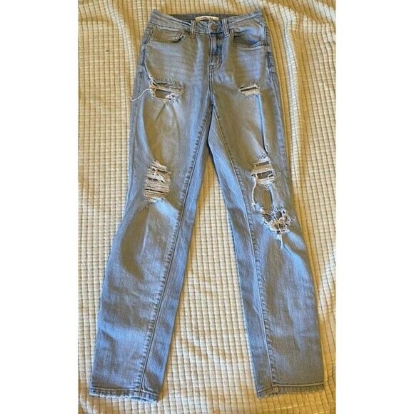 Willow And Root Distressed High Rise Mom Fit Jeans Everyday Jean Sz 24 - Picture 1 of 3